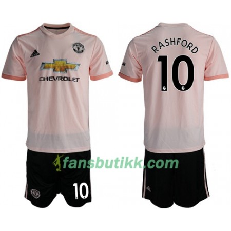 Fotballdrakt Manchester United Rashford 10 Barn Bortetrøye 2018-2019 Kortermet